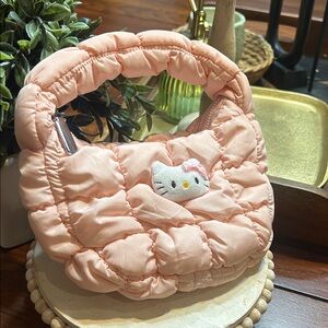 Light Pink Quilted Puffy Hello Kitty Kids Mini Handbag